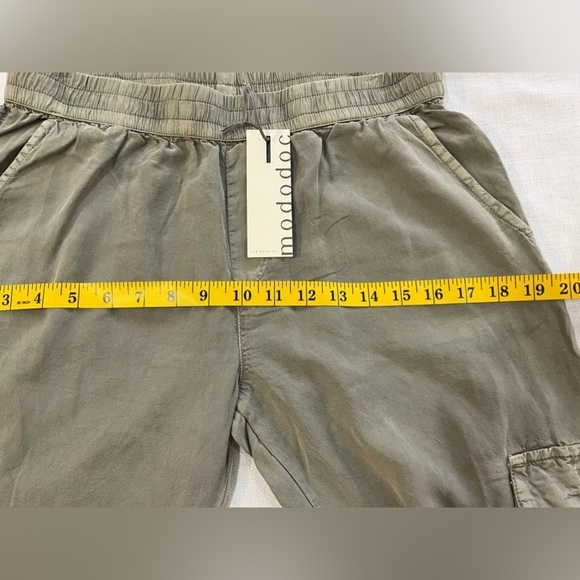 Mododoc Womens Beige Soft Comfy Cargo Joggers Pockets Size S NWT - Picture 13 of 15